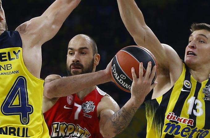 Vassilis Spanoulis ostaja v dresu Olympiacosa. | Foto: Reuters