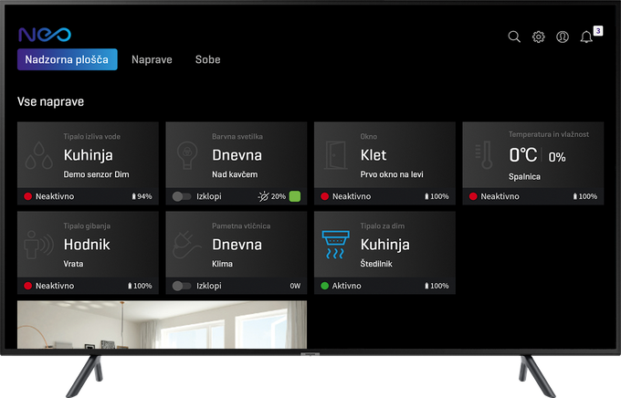 NEO pa je tudi stična točka za različne senzorje in naprave za pametni dom, ki v tem trenutku lahko poveže do 14 različnih naprav. | Foto: 