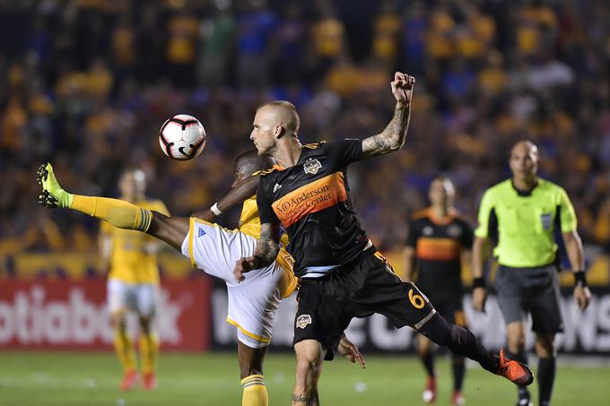 Aljaž Struna je obrambni steber moštva Houston Dynamo. Odkar se je preselil v ZDA, še ni doživel poraza. | Foto: Guliverimage/Getty Images