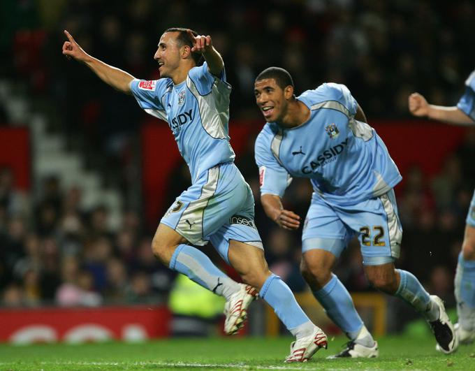 Na Otoku se ga spomnijo po dveh zadetkih, s katerimi je Coventryju pomagal do pokalne zmage nad Manchester Unitedom. | Foto: Guliverimage/Getty Images