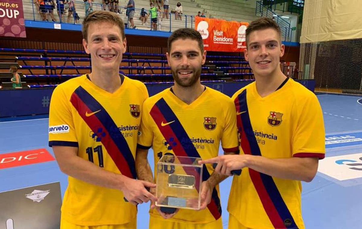 Domen Makuc, Blaž Janc, Jure Dolenec | Največ slovenskih predstavnikov bo imela v polfinalu lige prvakov Barcelona. | Foto RZS