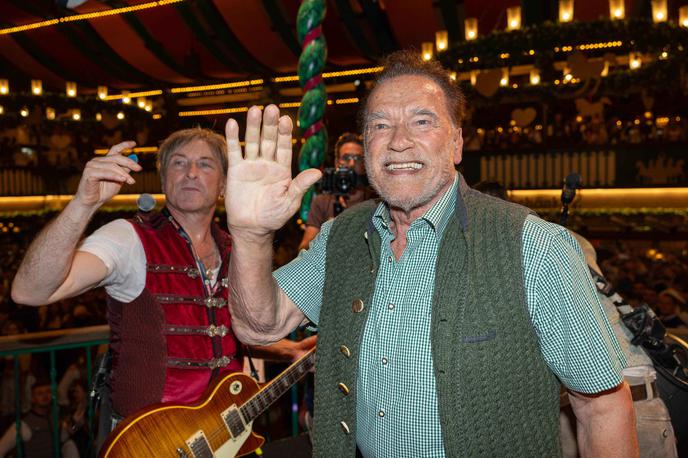 Arnold Schwarzenegger, Oktoberfest 2024 | Arnold Schwarzenegger festival v Münchnu obišče vsako leto. Ob odhodu pa izgovori besede iz kultnega filma Terminator: "Vrnil se bom." | Foto Profimedia