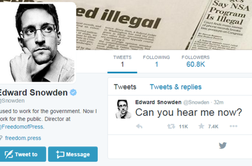 Snowden na Twitterju: Me zdaj lahko slišite?