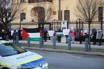 protest, veleposlaništvo ZDA, Ljubljana, Palestina, Gaza