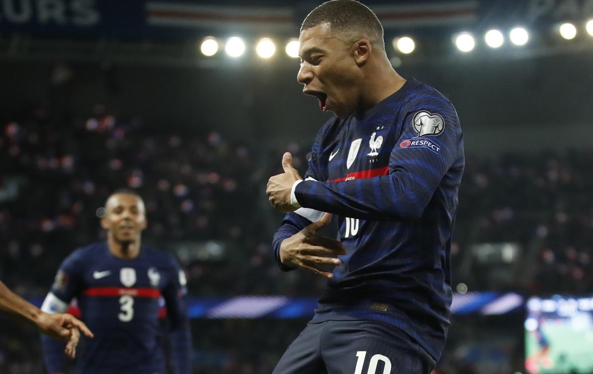 Kylian Mbappe | Kylian Mbappe je mrežo Kazahstana zatresel kar štirikrat, Francija si je zagotovila nastop na SP 2022. | Foto Reuters