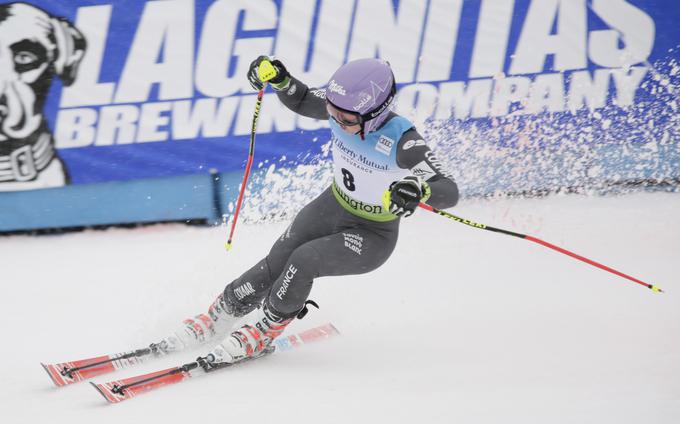 Tessa Worley si je zmago priborila z odlično drugo vožnjo. | Foto: Reuters