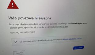 Kaj se je dogajalo z Ajpesovo spletno stranjo?