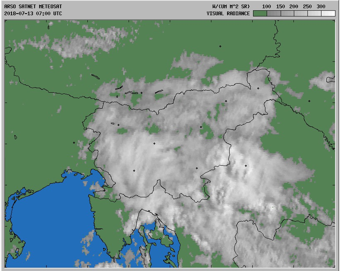 satelistska slika | Foto: Arso/meteo.si
