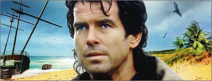 Robinson Crusoe (Pierce Brosnan) je edini, ki preživi pomorsko nesrečo in se mora sam znajti na nenaseljenem tropskem otoku. Kmalu odkrije, da ga neko lokalno pleme uporablja za barbarske žrtvene obrede. Crusoe bo tvegal lastno življenje, da bi rešil pripadnika plemena, ki naj bi postal naslednja žrtev obreda. • V ponedeljek, 2. 8., ob 9.35 na AMC* in v nedeljo, 8. 8., ob 9.25 na TV 1000.* | Foto: 