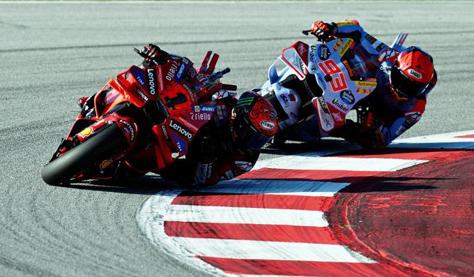 Marc Marquez je bil v Barceloni najbližje Bagnaii, kako hiter bo šele naslednje leto, ko bo imel enak Ducatijev motor. | Foto: Reuters