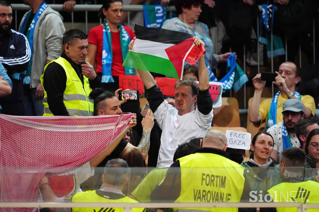 Slovenija - Izrael, protest Palestina