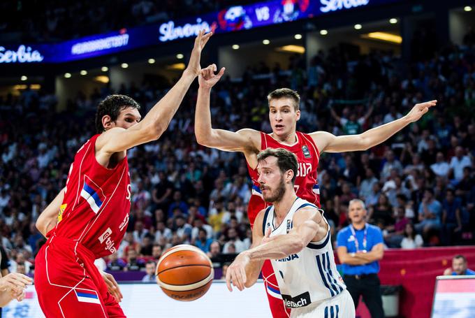 Boban Marjanović je nastopil za Srbijo, Bogdan Bogdanović je počival, medtem ko pa se je Goran Dragić poslovil od slovenske reprezentance. | Foto: Sportida