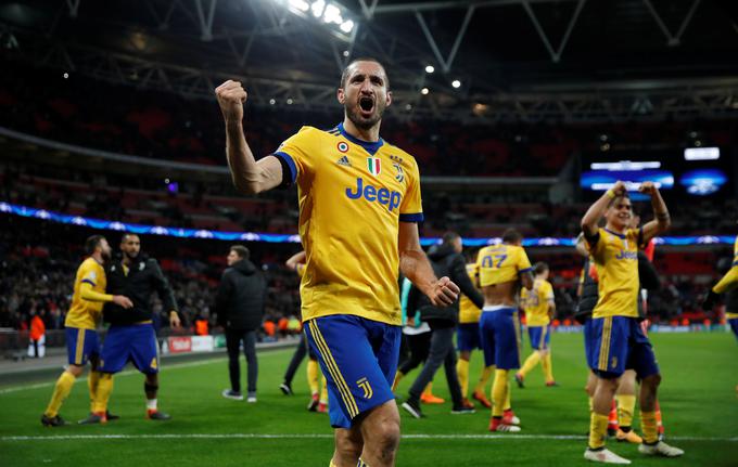 Giorgio Chiellini je z Juventusom na Wembleyju izločil Tottenham. | Foto: Reuters