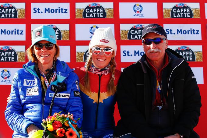 Mikaela Shiffrin z mamo in očetom | Foto: Getty Images