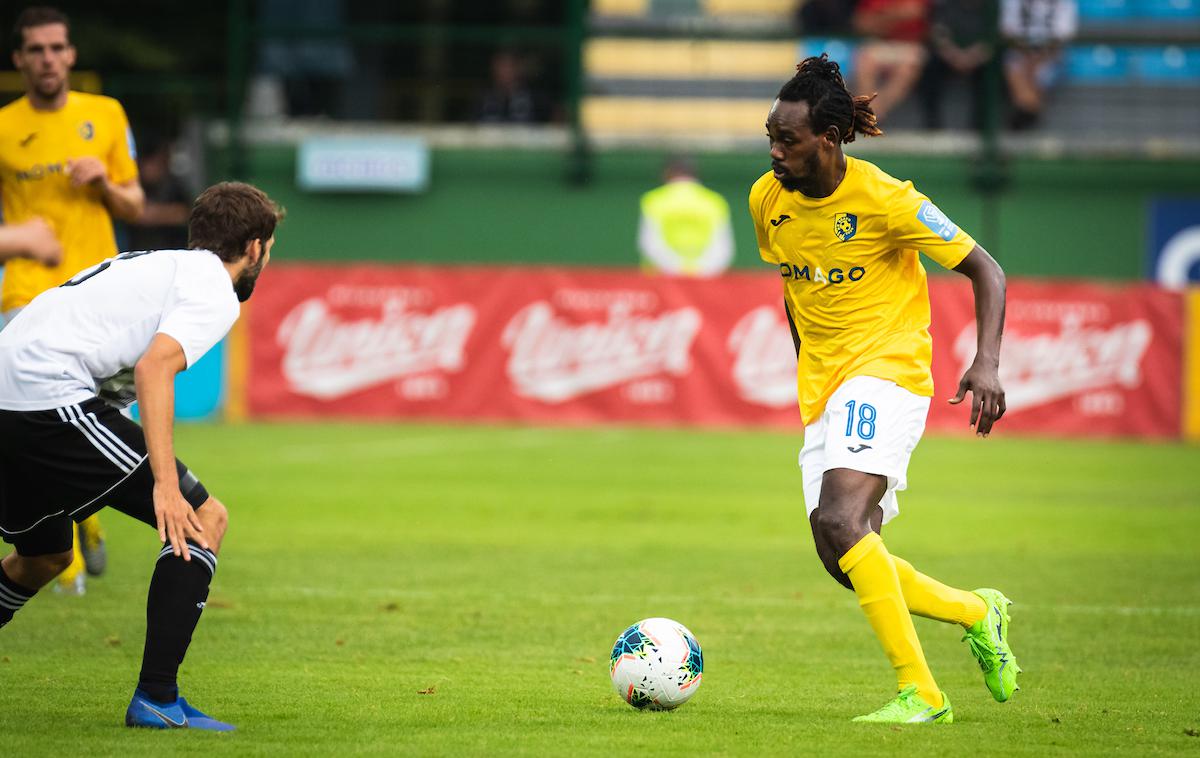 Ibrahim Mensah | Ibrahim Mensah je poskrbel za zgodovinsko prvo zmago Brava v najboljši slovenski nogometni ligi. | Foto Blaž Weindorfer/Sportida