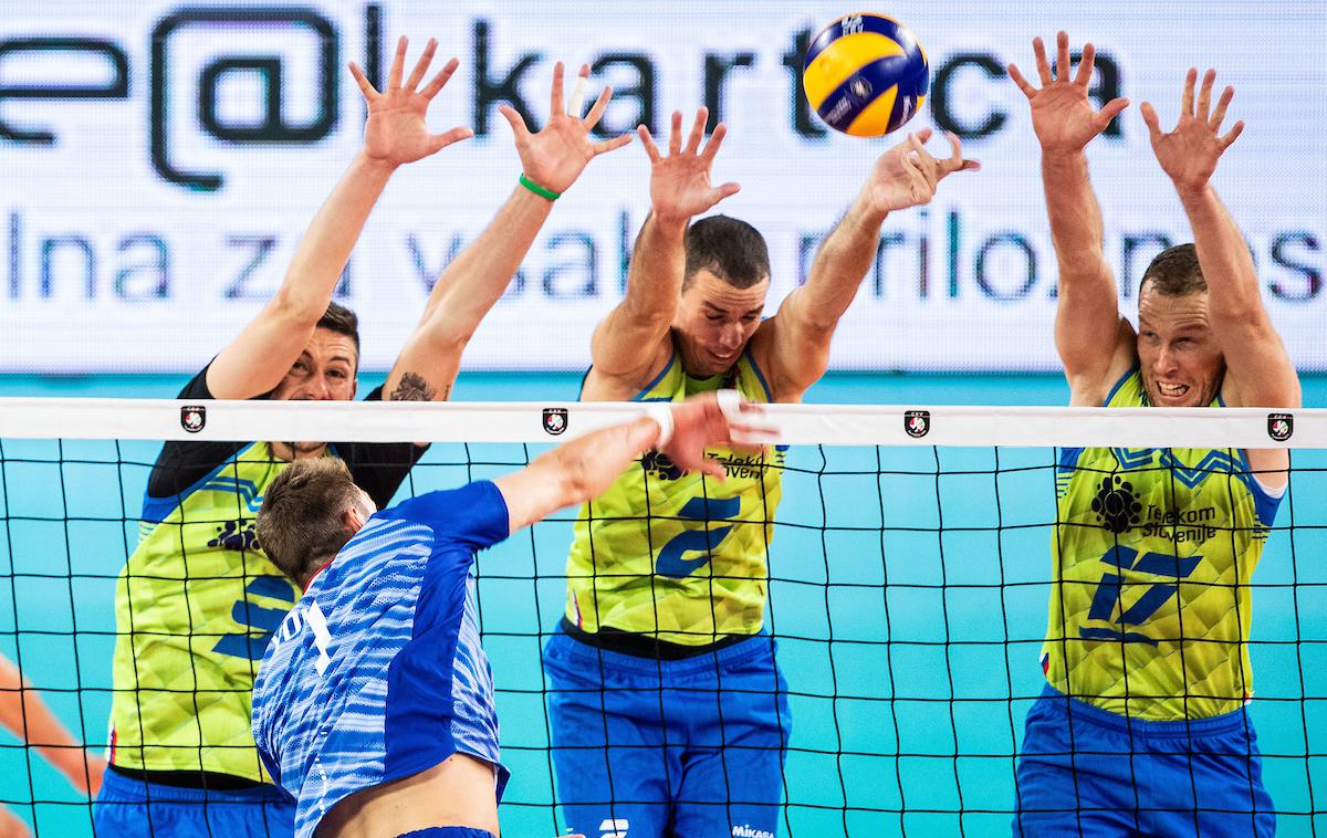 EuroVolley2019: Slovenija - Rusija | Slovenska odbojkarska reprezentanca bo ob 20.30 igrala četrtfinale evropskega prvenstva. Nasproti ji bo stala favorizirana branilka naslova Rusija. | Foto Grega Valančič/Sportida