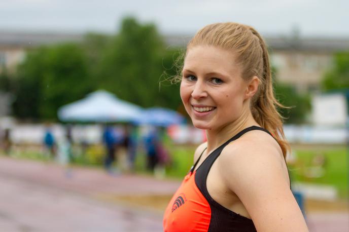 Maja Mihalinec | Maja Mihalinec je v Padovi v teku na 100 m zasedla drugo mesto in le za tri stotinke zgrešila normo za svetovno prvenstvo. | Foto Peter Kastelic