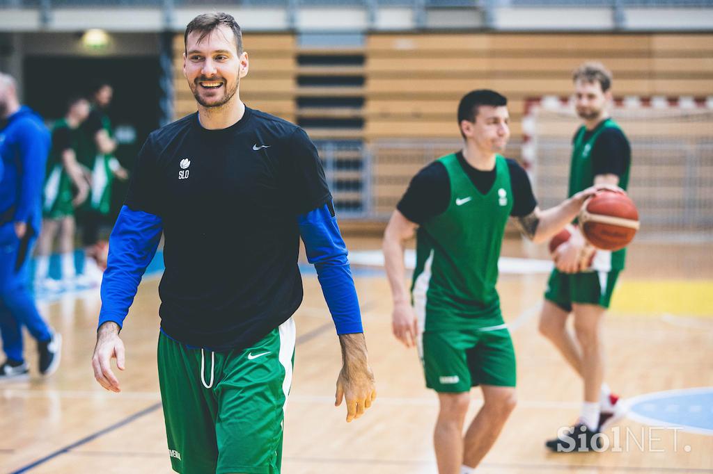 slovenska košarkarska reprezentanca trening