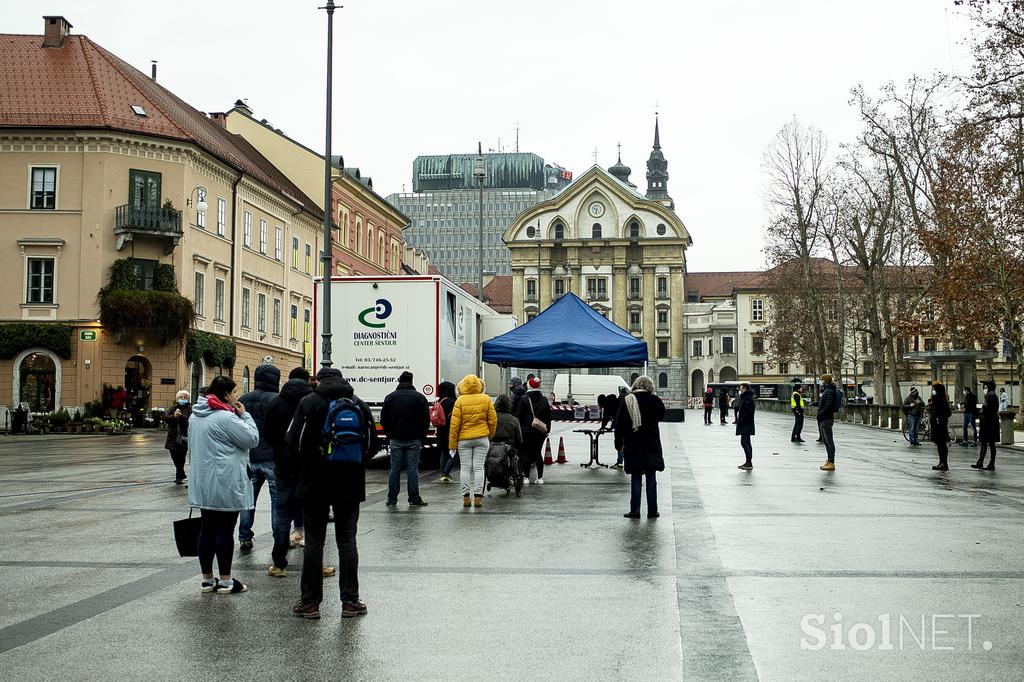 Množično testiranje. Test. Hitri test. Covid-19. Koronavirus.