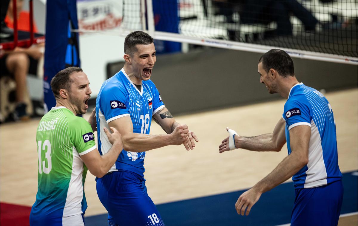 odbojka liga narodov Slovenija Nizozemska | Slovenci so ligo narodov odprli s pomembno zmago nad Nizozemci. | Foto VolleyballWorld