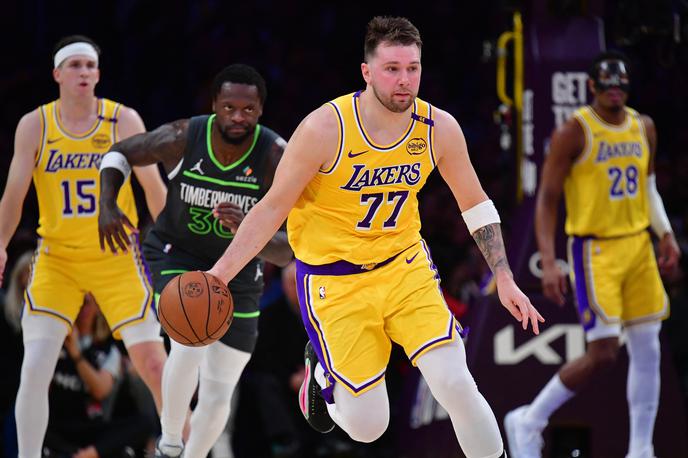 Los Angeles Lakers Luka Dončić | Luka Dončić igra peto tekmo v seriji prvega kroga končnice, točno na današnji dan pred desetimi leti pa je debitiral v članski vrsti Real Madrida. | Foto Reuters