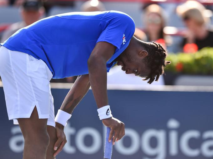 Zaradi poškodbe gležnja je Gael Monfils dvoboj z Rafaelom Nadalom predal. | Foto: Getty Images