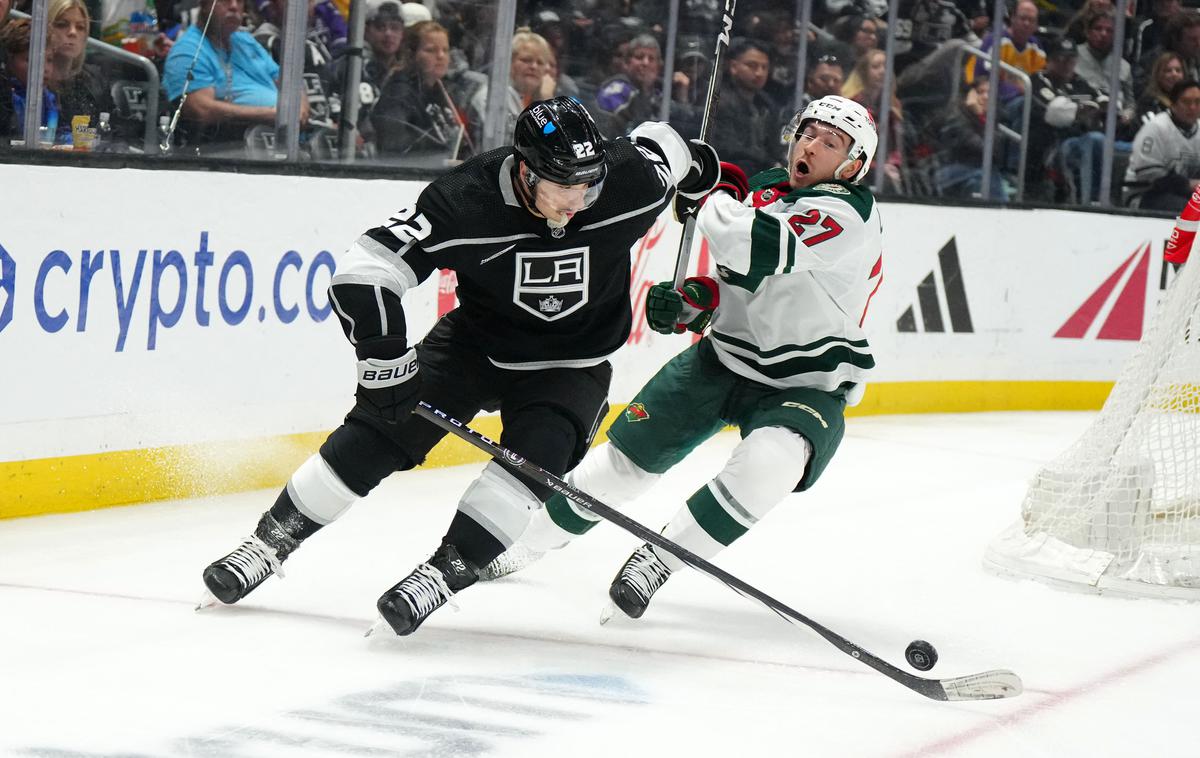 LA Kings | Hokejisti Los Angeles Kings, ki so si že pred dnevi zagotovili uvrstitev v končnico prvenstva NHL, so na domačem ledu z 1:3 izgubili proti Minnesoti Wild. | Foto Reuters