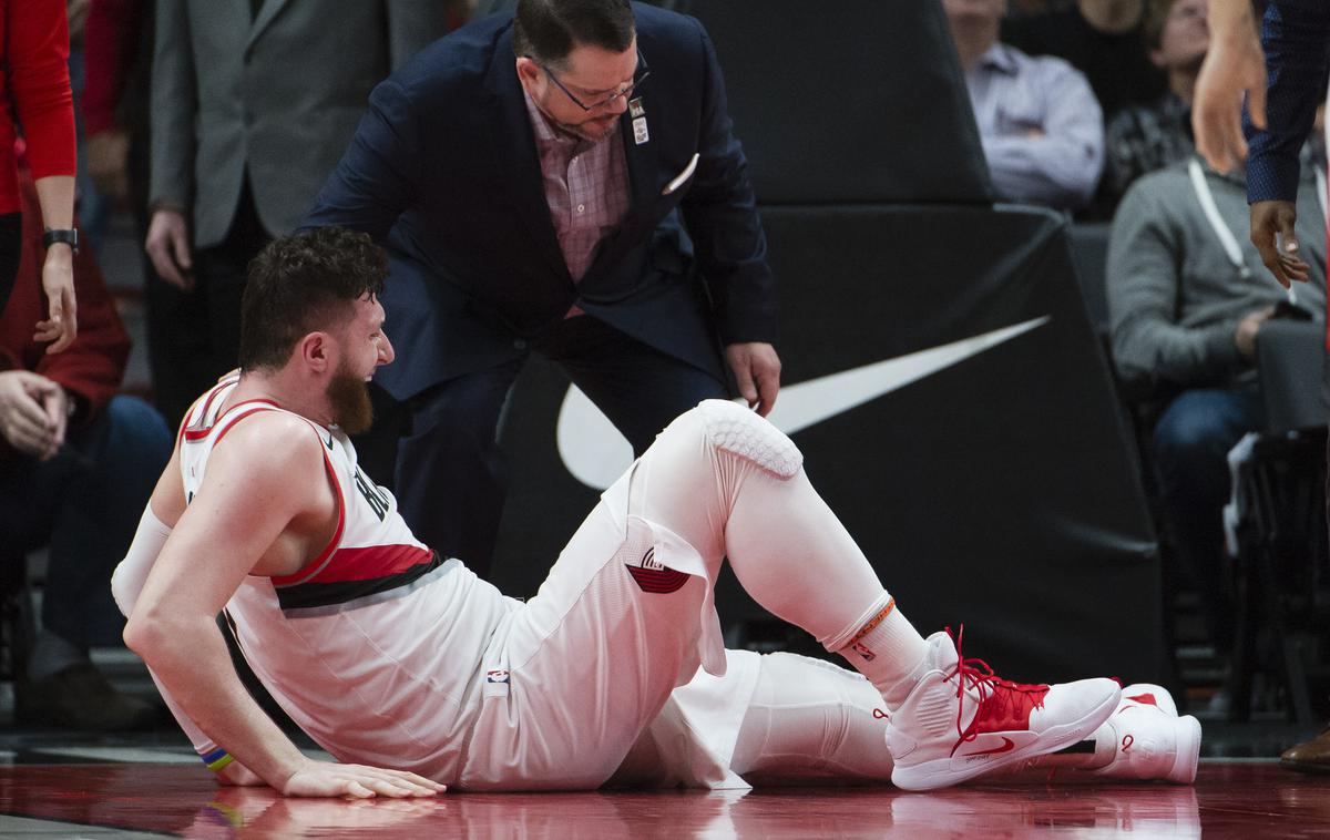 Jusuf Nurkić | Jusuf Nurkić ne bo mogel pomagati Portlandu v končnici lige NBA. | Foto Reuters