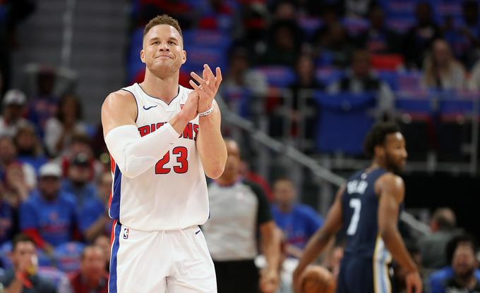 Blake Griffin je v zadnji minuti tekme zadel ključno trojko za zmago Detroita. | Foto: Getty Images