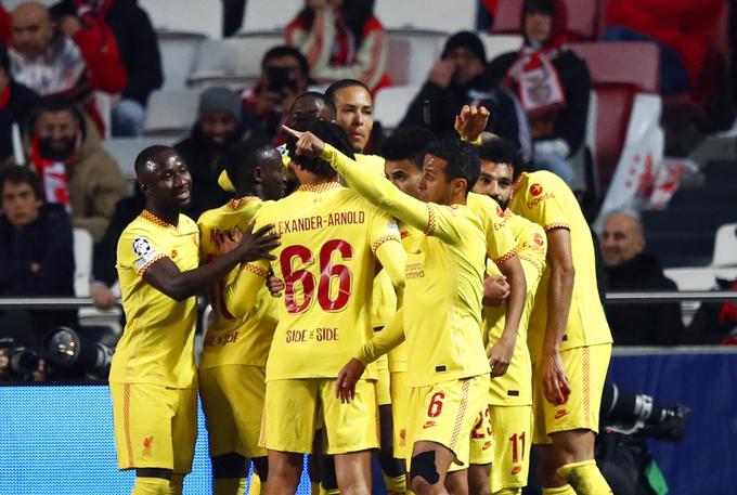 Liverpool je na Estadio da Luzu ali Stadionu luči zmagal s 3:1. | Foto: Reuters