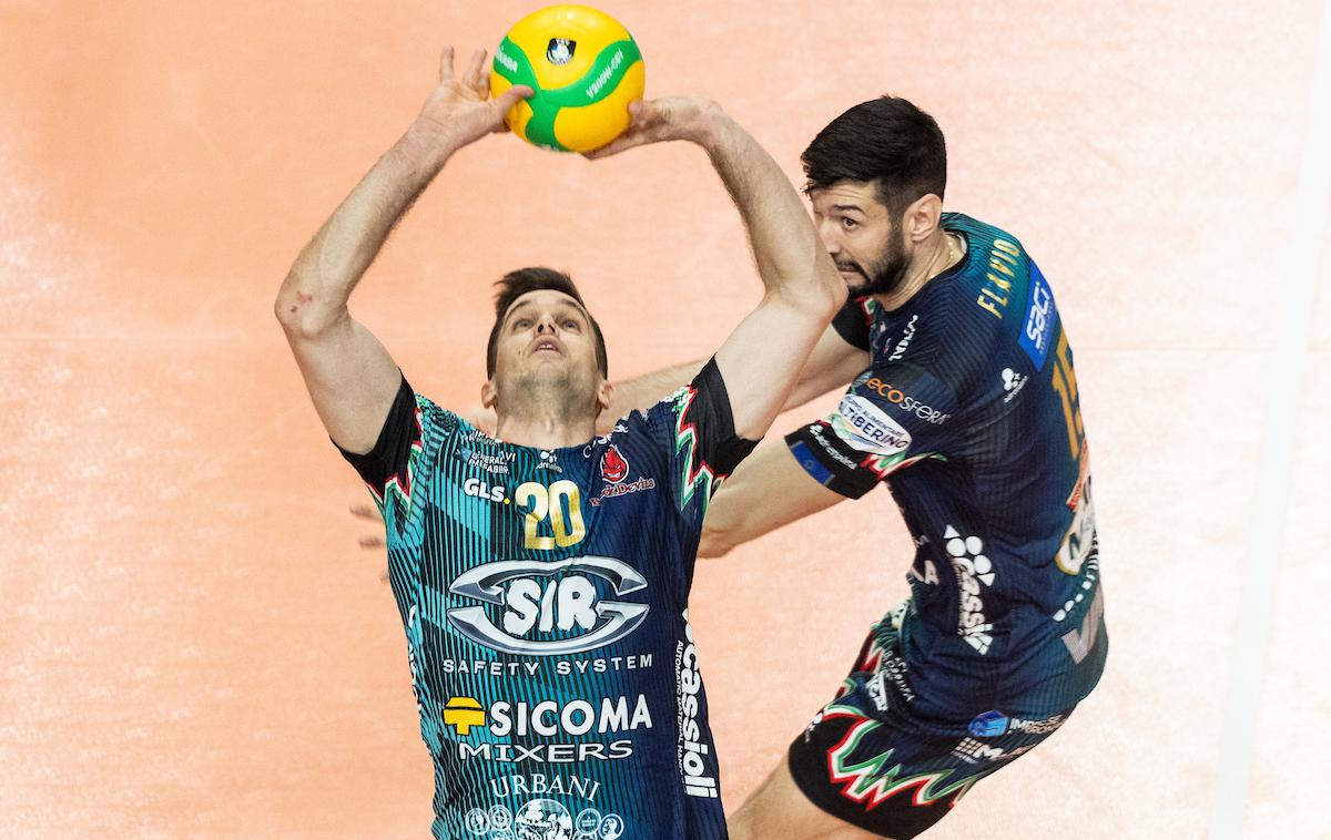 Liga prvakov: ACH Volley - Perugia | Perugia, katere član je Gregor Ropret, je četrtfinale proti Berlinu začela z zmago s 3:1 v nizih. | Foto Vid Ponikvar