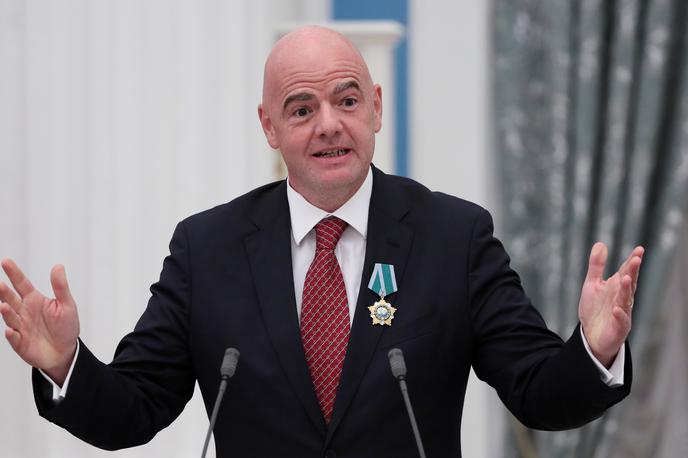 Gianni Infantino ruski red prijateljstva | Gianni Infantino bi imel svetovno prvenstvo na vsaki dve leti. | Foto Reuters