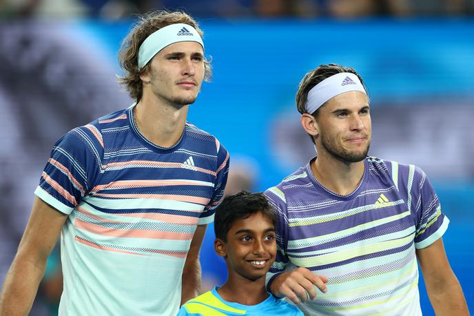 Thiem Zverev Melbourne | Aleksander Zverev in Dominic Thiem sta se v polfinalu udarila v sosedskem obračunu. | Foto Reuters