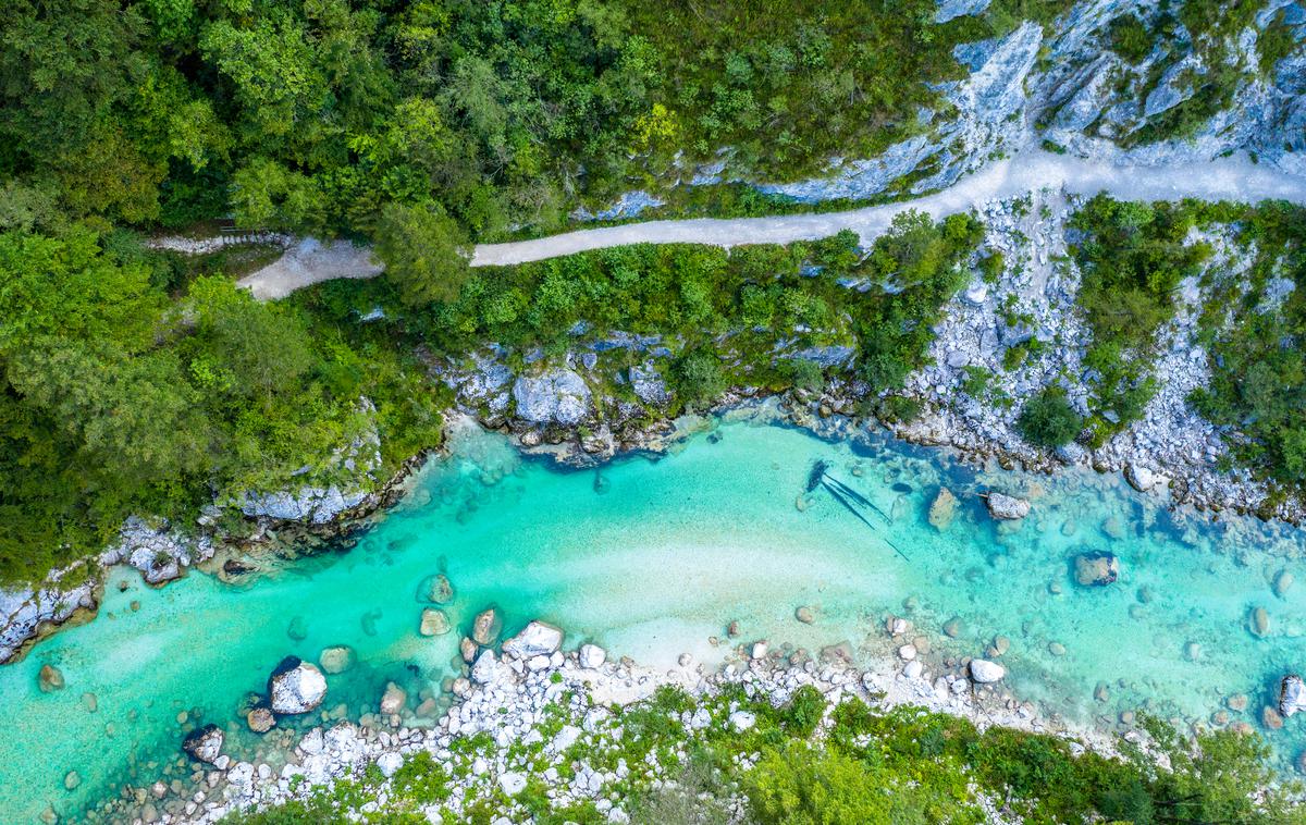 dolina Soče, reka Soča | Civilna zaščita je Sočo zaprla za plovbo. | Foto Getty Images