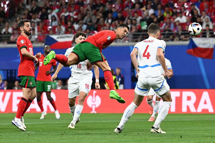 Euro 2024 Portugalska Češka Cristiano Ronaldo | Cristiano Ronaldo na svoji 26. tekmi na evropskih prvenstvih. | Foto Reuters