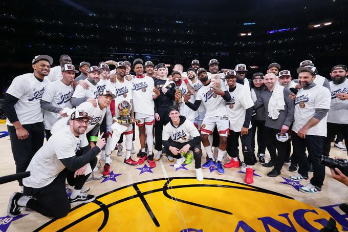 Denver Nuggets so bili najboljši klub zahodne konference že v rednem delu lige NBA, nato pa vlogo favoritov potrdili še v končnici, kjer so prvič dobili konferenčni finale. Denver je prvič v zgodovini v končnici lige NBA izločil LA Lakers. To mu je uspelo šele v osmem poskusu. | Foto: Reuters