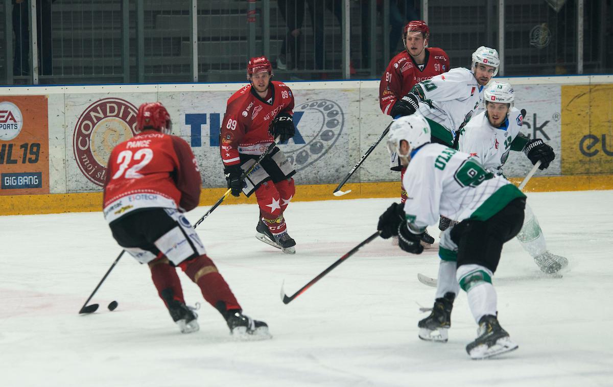 Acroni Jesenice SŽ Olimpija Alpska liga derbi | Presenečenja v Kranju ni bilo, Jeseničani so zadrsali v finale državnega prvenstva. | Foto Peter Podobnik/Sportida