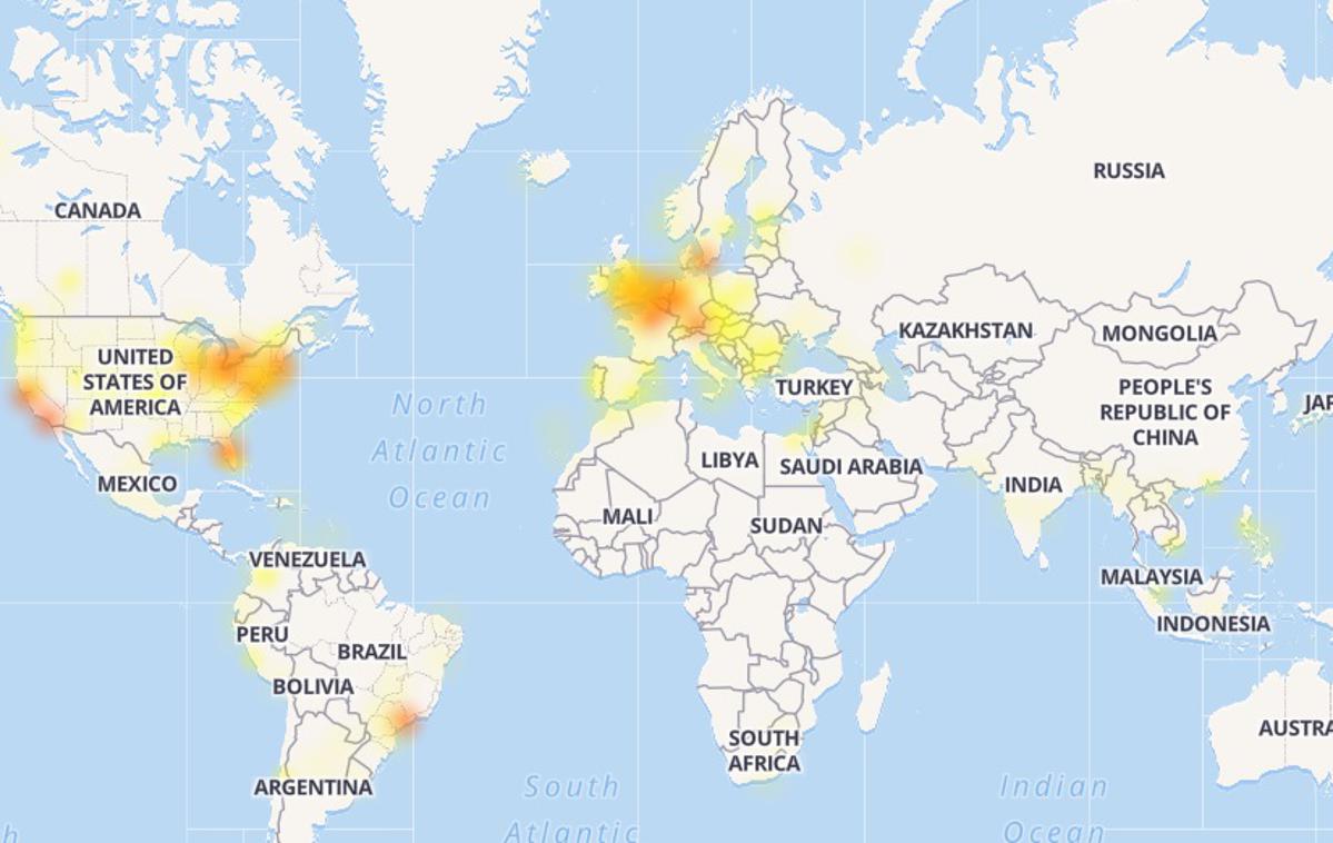 Izpad facebooka downdetector | Foto zajem zaslona