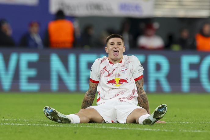 Benjamin Šeško | Benjamin Šeško je na dveh tekmah lige prvakov zadel v polno kar trikrat, a je Leipzig še vedno brez točk. Po Atleticu (1:2) je tesno izgubil še proti Juventusu (2:3). | Foto Guliverimage