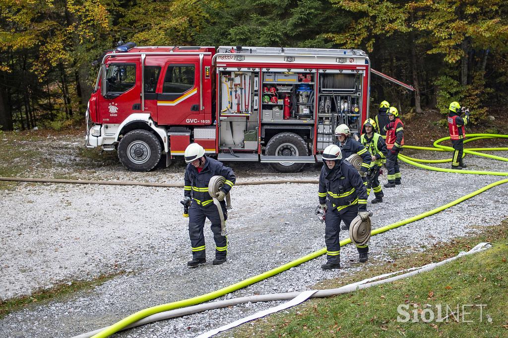 Gasilska vaja na domu pod Storžičem