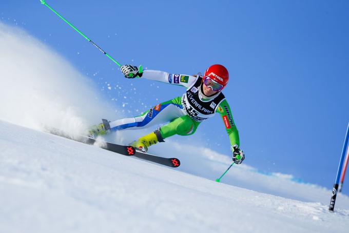 Ana Drev je v obeh vožnjah delala manjše napake, a se je klub temu povzpela do 11. mesta. | Foto: Guliverimage/Getty Images