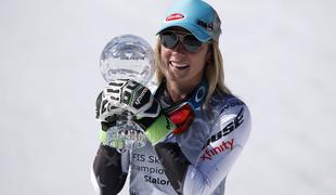 Shiffrinova izenačila Stenmarkov rekord, težave Hrovatove