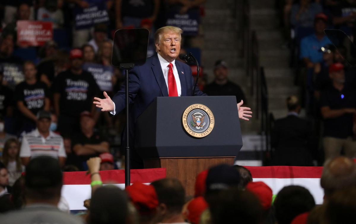 Trumpovo zborovanje v Tulsi | Foto Reuters