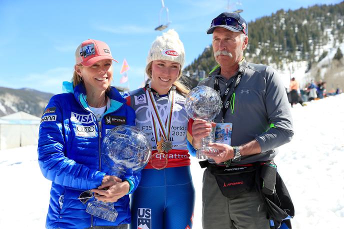 Družina Shiffrin | Mikaela Shiffrin v družbi mame in očeta Eileen in Jeffa  | Foto Getty Images