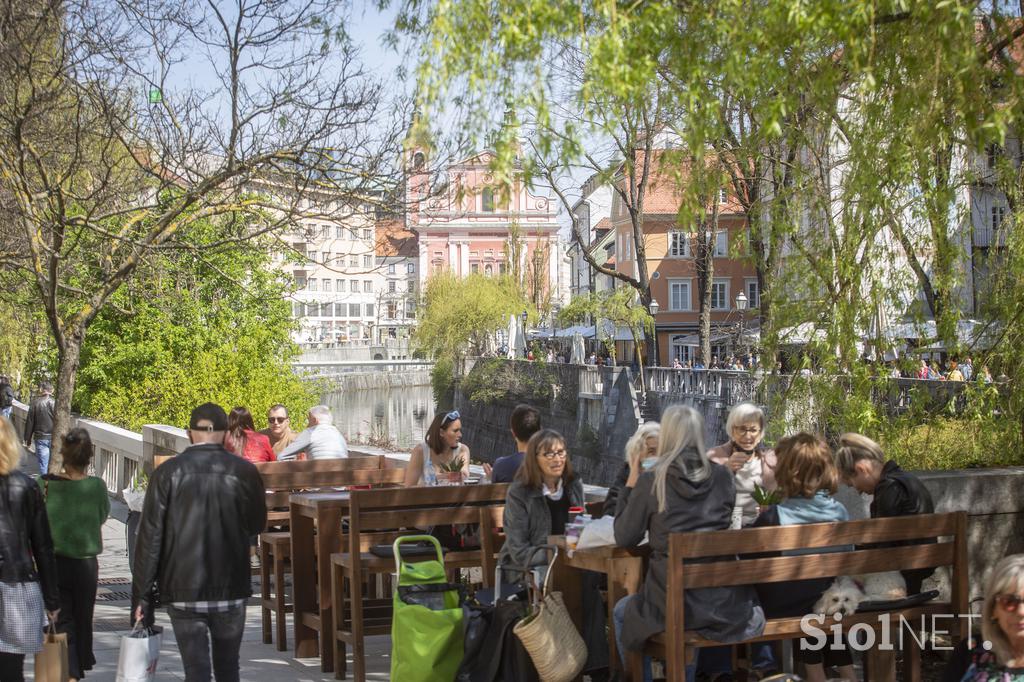 Odprtje gostinskih teras v Ljubljani