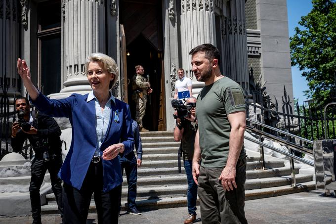 Ursula von der Leyen in Volodimir Zelenski | Foto: Reuters