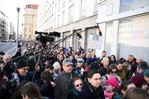 protesti pred uskim veleposlaništvom v Berlinu