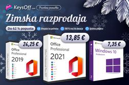 Kupite poceni Windows 10 za 6,22 € in Office 2021 za 13,85 €.