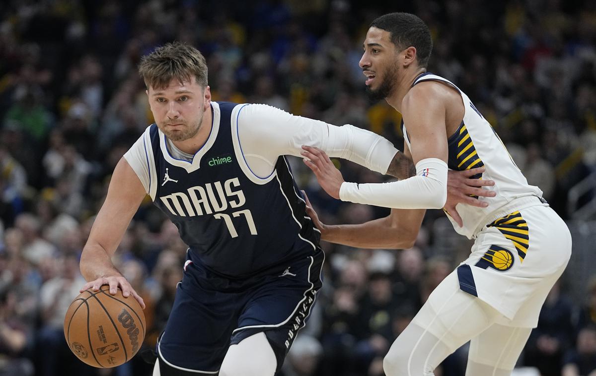 Indiana Dallas | Luka Dončić je bil s 33 točkami prvi strelec srečanja. Toliko jih je dosegel tudi center Indiane Myles Turner in s tem poskrbel za svoj osebni rekord sezone. | Foto Guliverimage