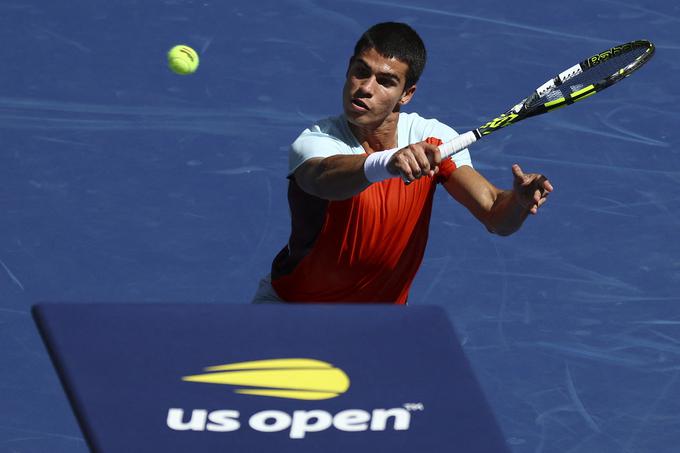 Carlos Alcaraz se je lani v New Yorku prebil med najboljših osem. | Foto: Reuters